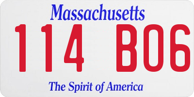 MA license plate 114BO6