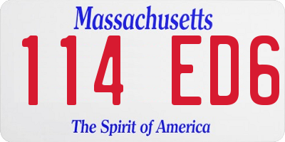 MA license plate 114ED6