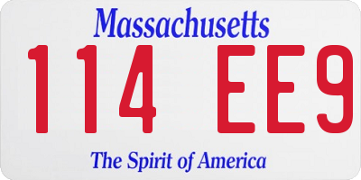 MA license plate 114EE9