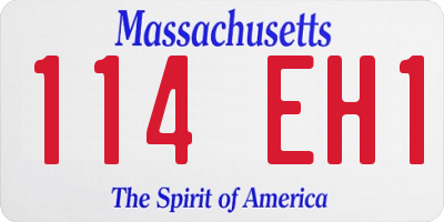 MA license plate 114EH1