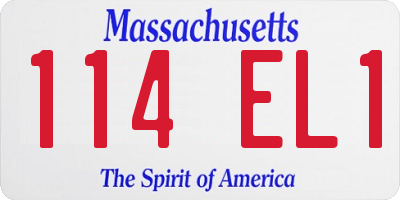 MA license plate 114EL1