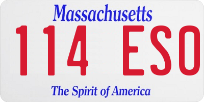 MA license plate 114ES0