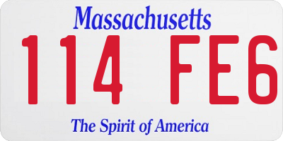 MA license plate 114FE6