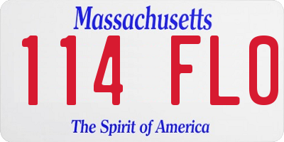 MA license plate 114FL0