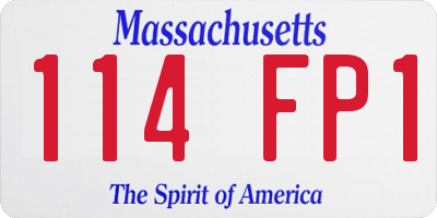 MA license plate 114FP1