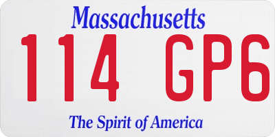 MA license plate 114GP6