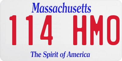 MA license plate 114HM0