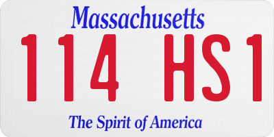 MA license plate 114HS1