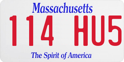 MA license plate 114HU5