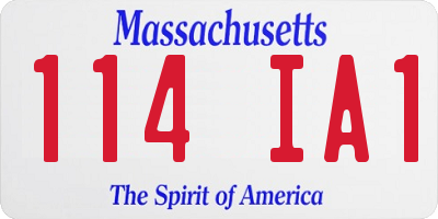 MA license plate 114IA1