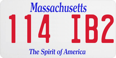 MA license plate 114IB2