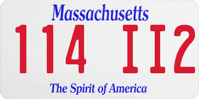MA license plate 114II2