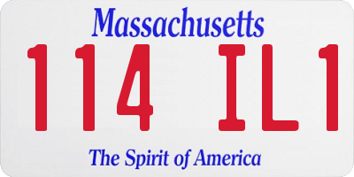 MA license plate 114IL1