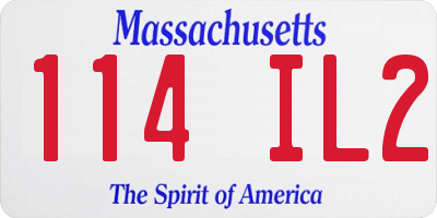 MA license plate 114IL2