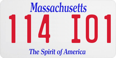 MA license plate 114IO1