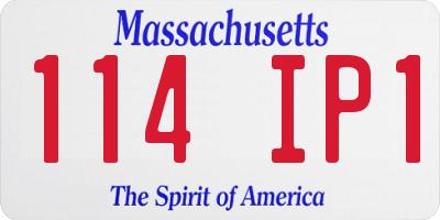 MA license plate 114IP1