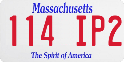 MA license plate 114IP2
