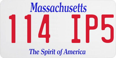 MA license plate 114IP5