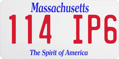 MA license plate 114IP6