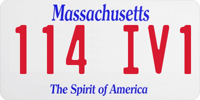 MA license plate 114IV1
