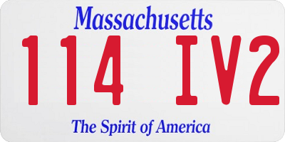 MA license plate 114IV2