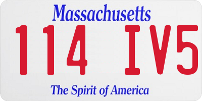 MA license plate 114IV5
