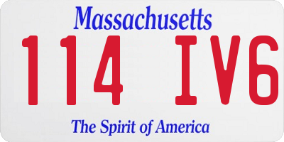 MA license plate 114IV6