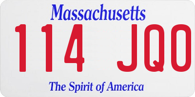MA license plate 114JQ0