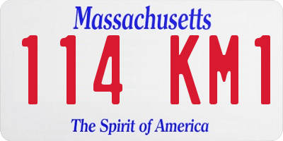 MA license plate 114KM1
