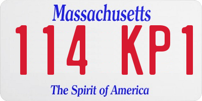 MA license plate 114KP1