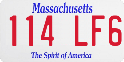 MA license plate 114LF6