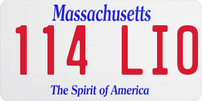MA license plate 114LI0