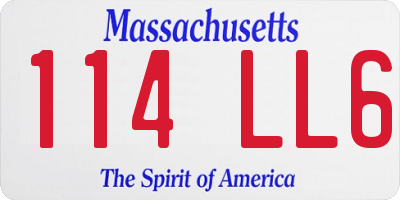 MA license plate 114LL6