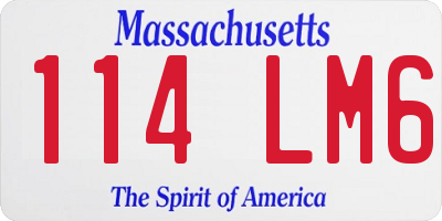 MA license plate 114LM6