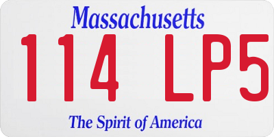 MA license plate 114LP5