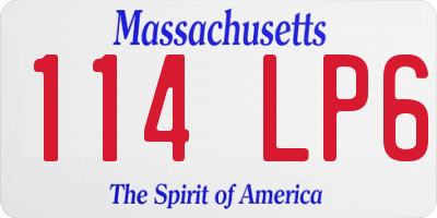 MA license plate 114LP6