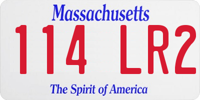 MA license plate 114LR2