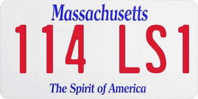 MA license plate 114LS1