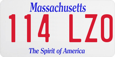 MA license plate 114LZ0