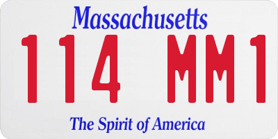 MA license plate 114MM1