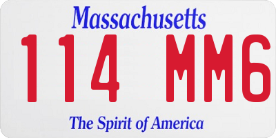 MA license plate 114MM6