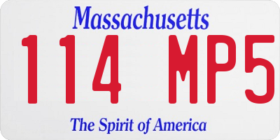 MA license plate 114MP5