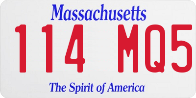 MA license plate 114MQ5