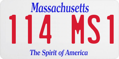 MA license plate 114MS1