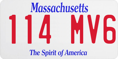 MA license plate 114MV6