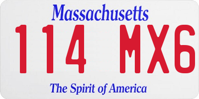 MA license plate 114MX6