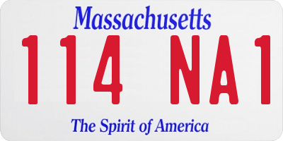 MA license plate 114NA1