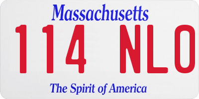 MA license plate 114NL0