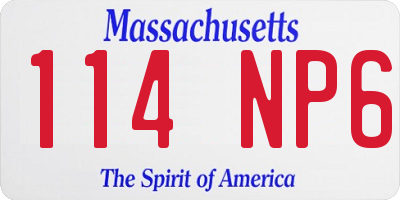 MA license plate 114NP6