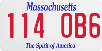 MA license plate 114OB6